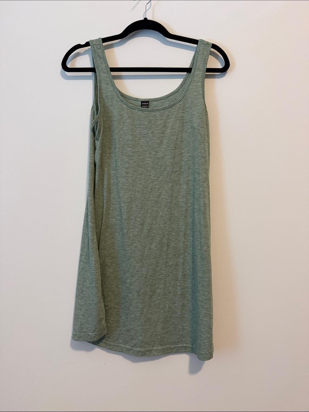 SHEIN Light Sage Green Tank Mini Dress